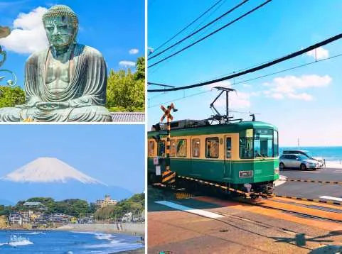Kamakura Day Tour from Tokyo: The Great Buddha of Kamakura, Enoden Train, Kamakura High School | Including Enoden Ticket | Japan