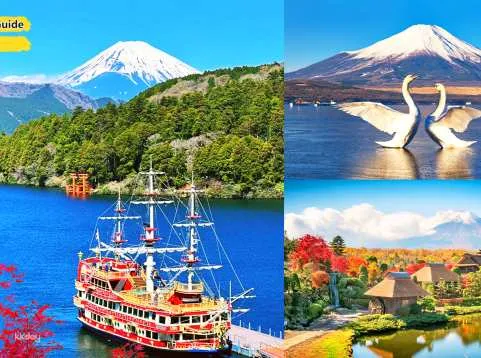 [Mount Fuji & Hakone Day Tour] Land, Sea, and Sky Exploration: Hakone Shrine, Lake Ashi, Pirate Ship, Owakudani Valley, Lake Yamanaka, Oshino Hakkai | Includes Hakone Ropeway Fee (Departing from Tokyo)